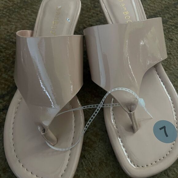 BAMBOO Tan Thong Sandals Minimalist Style - Picture 1 of 5